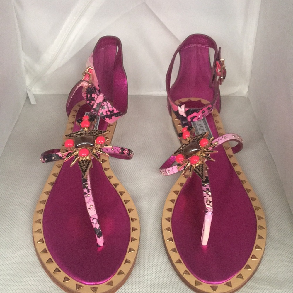 New Ivy Kirzhner Babel Embellished Sandals Fuscia